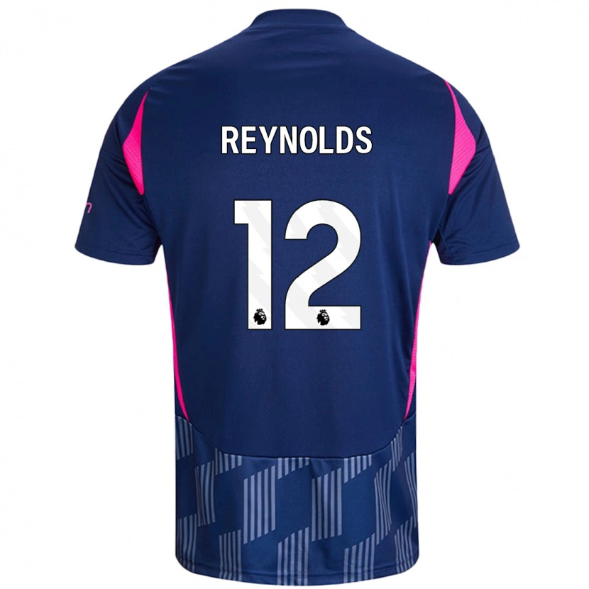 Danxen Enfant Maillot Niamh Reynolds #12 Bleu Royal Rose Tenues Extérieur 2024/25 T-Shirt