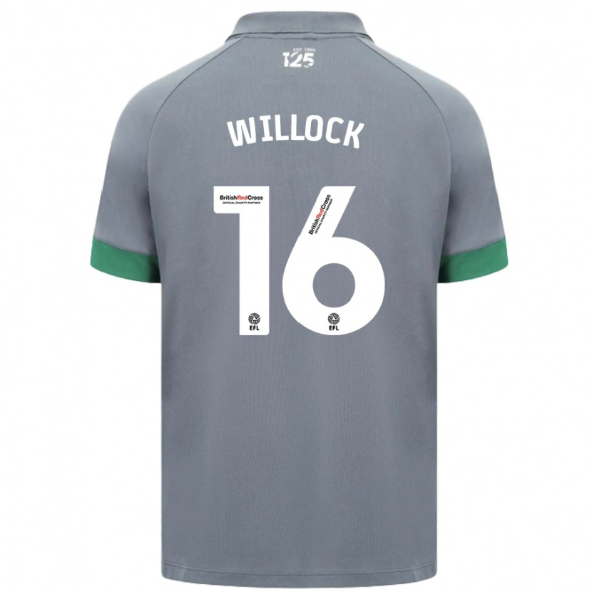 Danxen Enfant Maillot Chris Willock #16 Gris Foncé Tenues Extérieur 2024/25 T-Shirt