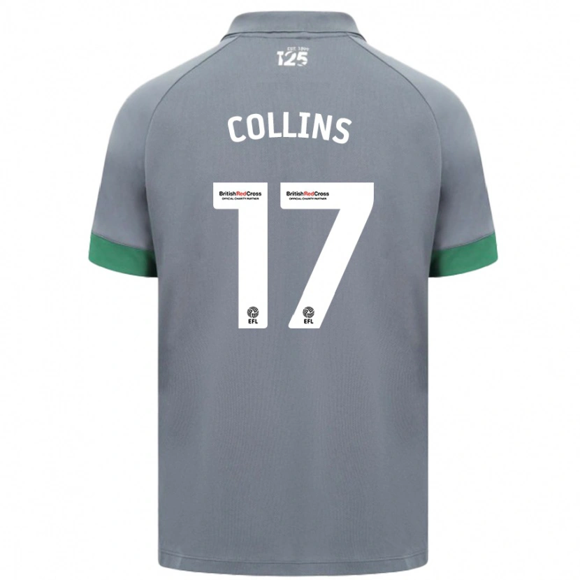 Danxen Enfant Maillot Jamilu Collins #17 Gris Foncé Tenues Extérieur 2024/25 T-Shirt