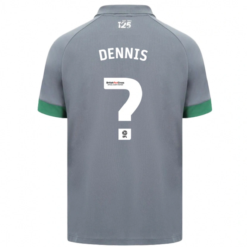 Danxen Enfant Maillot Jake Dennis #0 Gris Foncé Tenues Extérieur 2024/25 T-Shirt