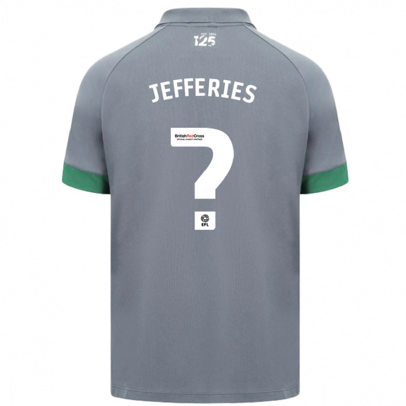 Danxen Enfant Maillot Isaac Jefferies #0 Gris Foncé Tenues Extérieur 2024/25 T-Shirt