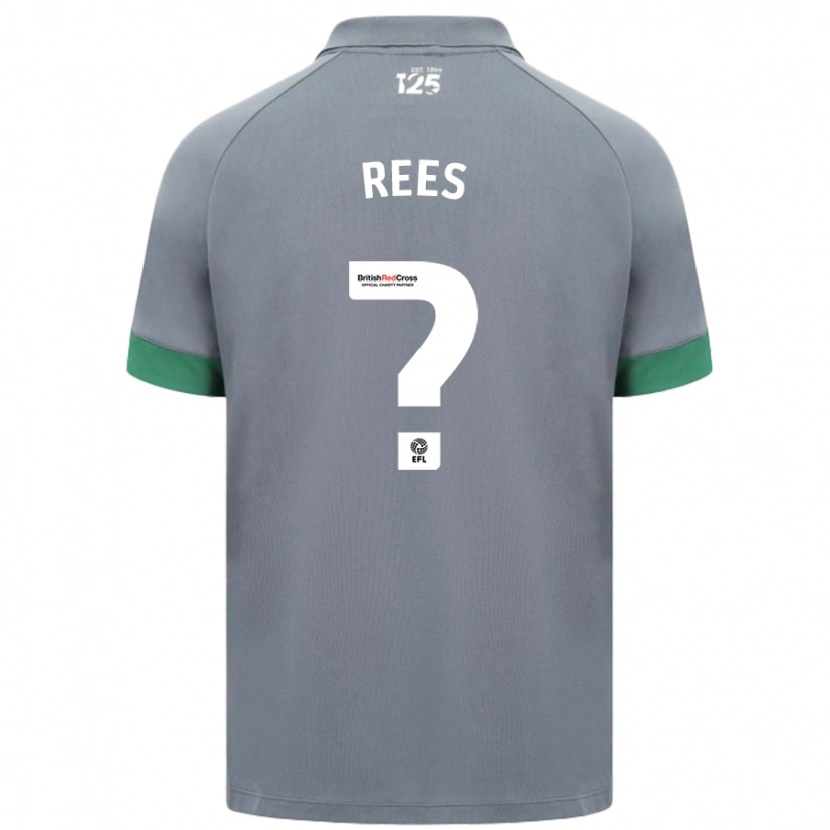 Danxen Enfant Maillot Osian Rees #0 Gris Foncé Tenues Extérieur 2024/25 T-Shirt