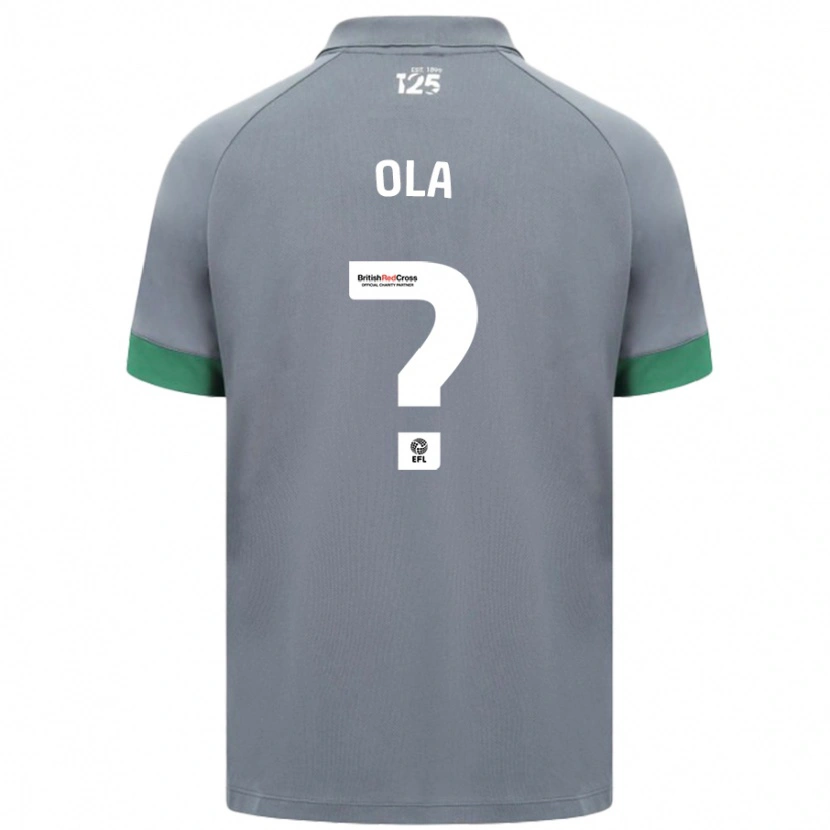 Danxen Enfant Maillot Daniel Ola #0 Gris Foncé Tenues Extérieur 2024/25 T-Shirt