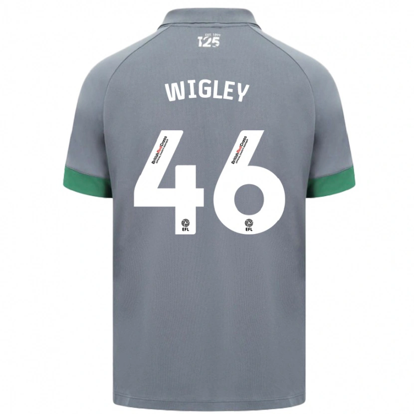 Danxen Enfant Maillot Morgan Wigley #46 Gris Foncé Tenues Extérieur 2024/25 T-Shirt