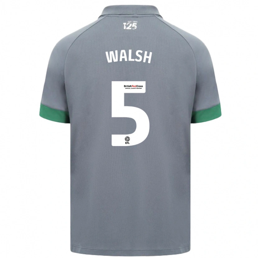 Danxen Enfant Maillot Siobhan Walsh #5 Gris Foncé Tenues Extérieur 2024/25 T-Shirt