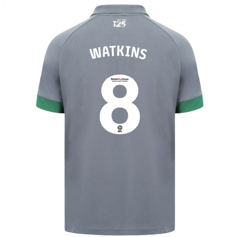 Danxen Enfant Maillot Seren Watkins #8 Gris Foncé Tenues Extérieur 2024/25 T-Shirt