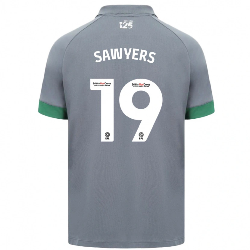 Danxen Enfant Maillot Romaine Sawyers #19 Gris Foncé Tenues Extérieur 2024/25 T-Shirt