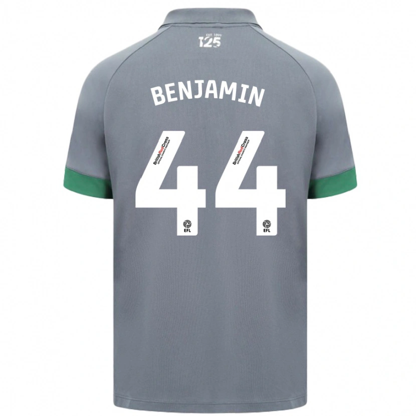 Danxen Enfant Maillot Xavier Benjamin #44 Gris Foncé Tenues Extérieur 2024/25 T-Shirt