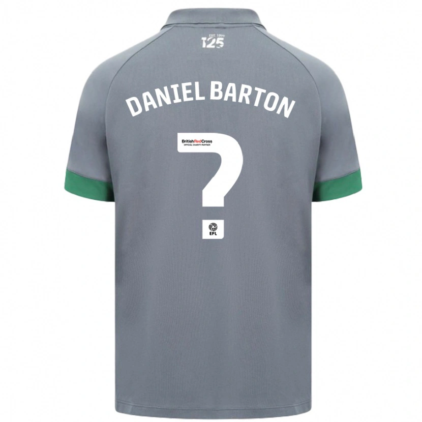 Danxen Enfant Maillot Daniel Barton #0 Gris Foncé Tenues Extérieur 2024/25 T-Shirt