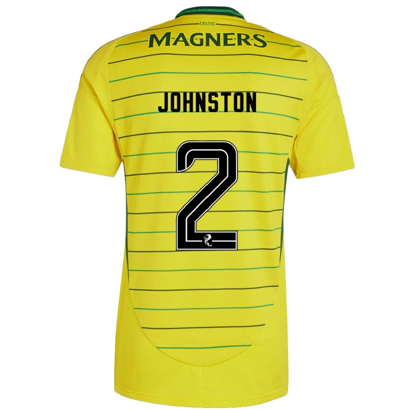 Danxen Enfant Maillot Alistair Johnston #2 Jaune Tenues Extérieur 2024/25 T-Shirt