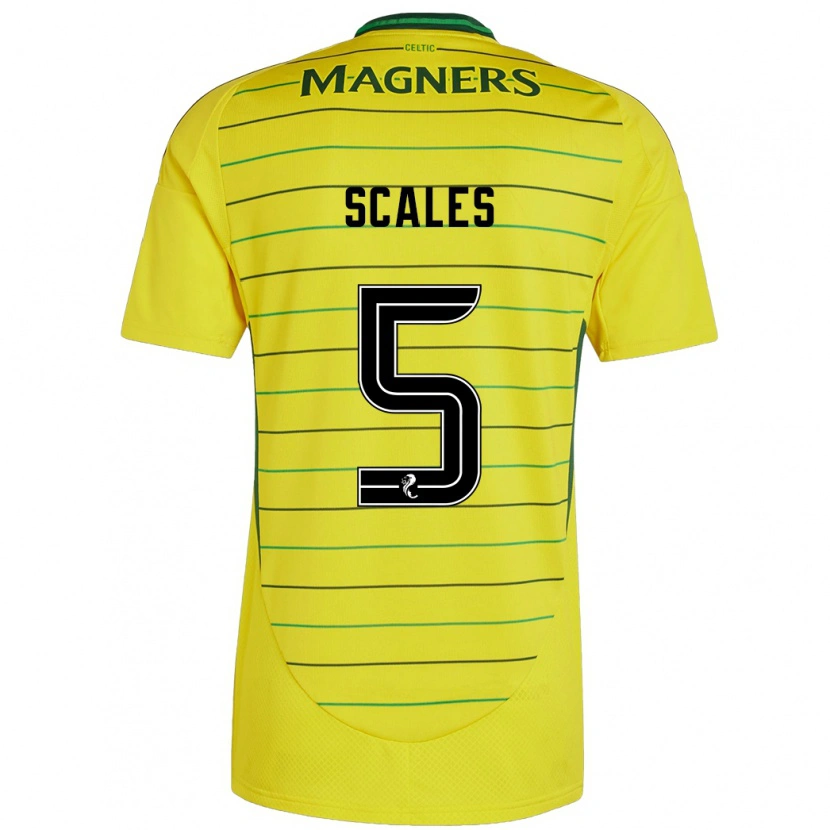 Danxen Enfant Maillot Liam Scales #5 Jaune Tenues Extérieur 2024/25 T-Shirt