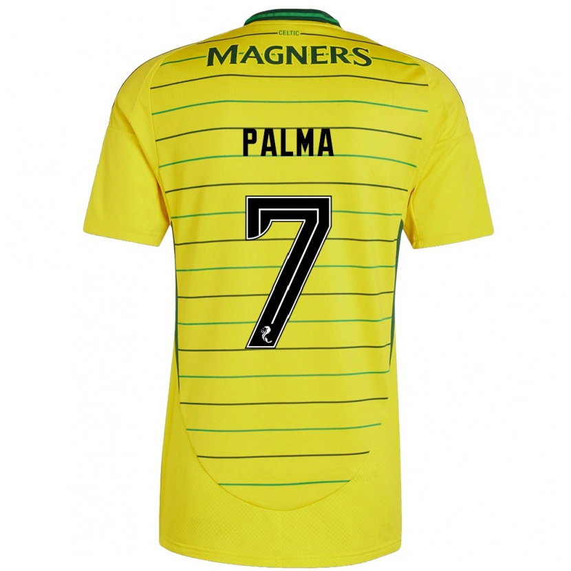 Danxen Enfant Maillot Luis Palma #7 Jaune Tenues Extérieur 2024/25 T-Shirt