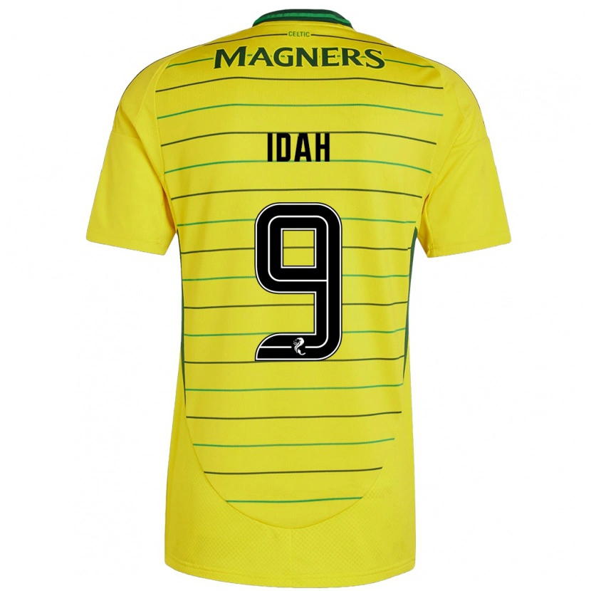 Danxen Enfant Maillot Adam Idah #9 Jaune Tenues Extérieur 2024/25 T-Shirt