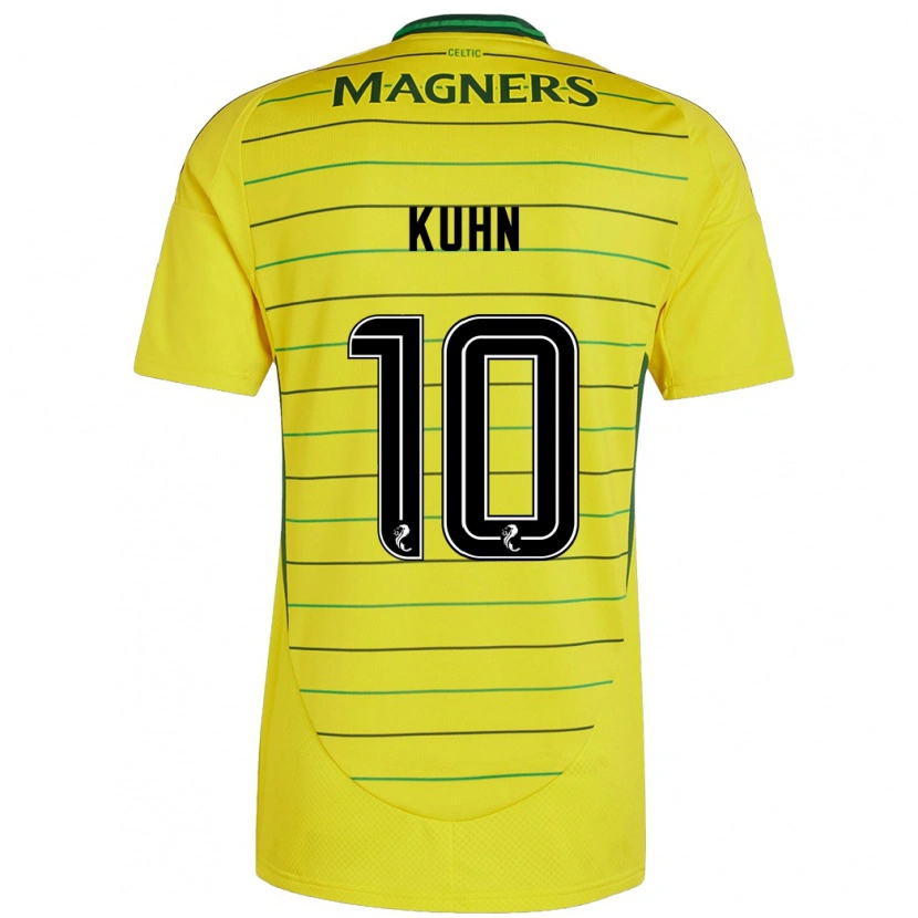 Danxen Enfant Maillot Nicolas Kühn #10 Jaune Tenues Extérieur 2024/25 T-Shirt