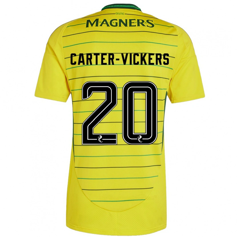 Danxen Enfant Maillot Cameron Carter-Vickers #20 Jaune Tenues Extérieur 2024/25 T-Shirt