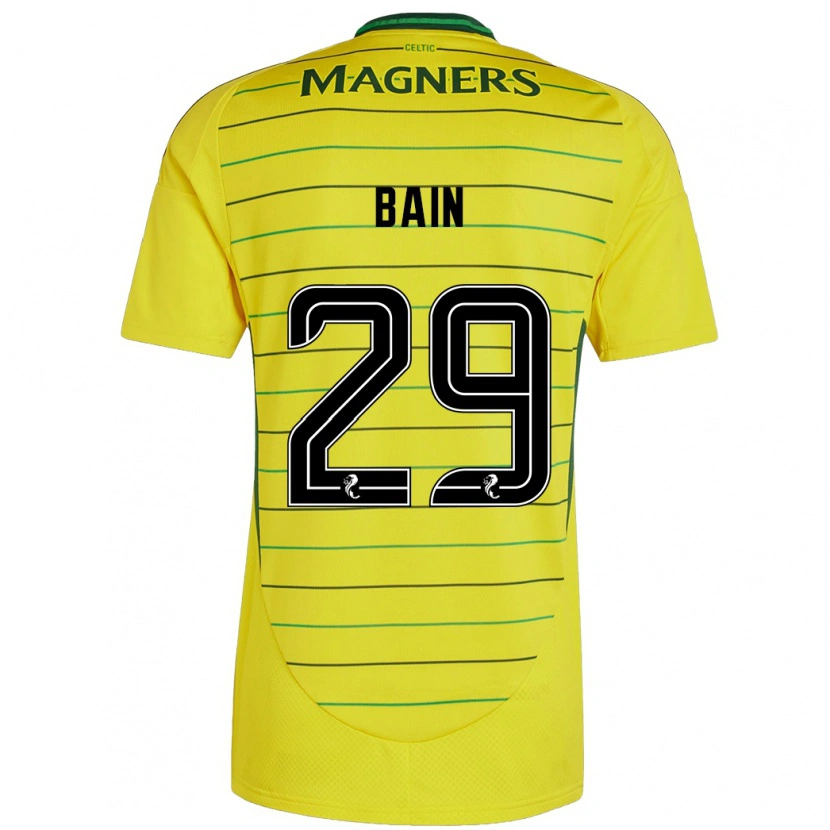 Danxen Enfant Maillot Scott Bain #29 Jaune Tenues Extérieur 2024/25 T-Shirt