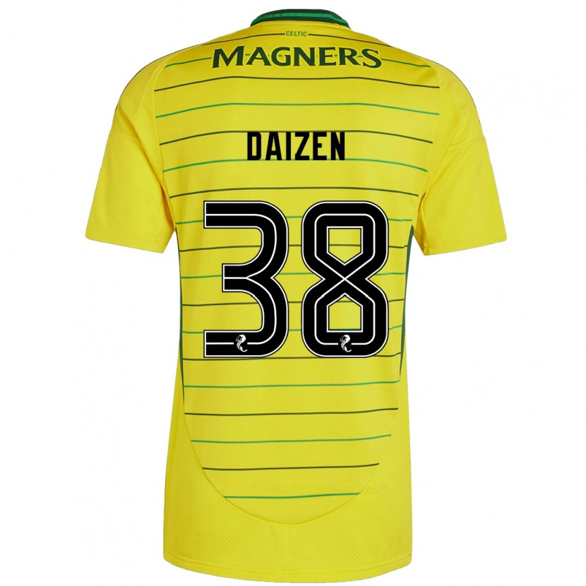 Danxen Enfant Maillot Daizen Maeda #38 Jaune Tenues Extérieur 2024/25 T-Shirt