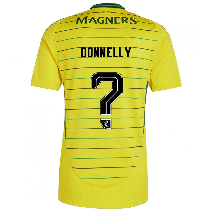 Danxen Enfant Maillot Jacob Donnelly #0 Jaune Tenues Extérieur 2024/25 T-Shirt