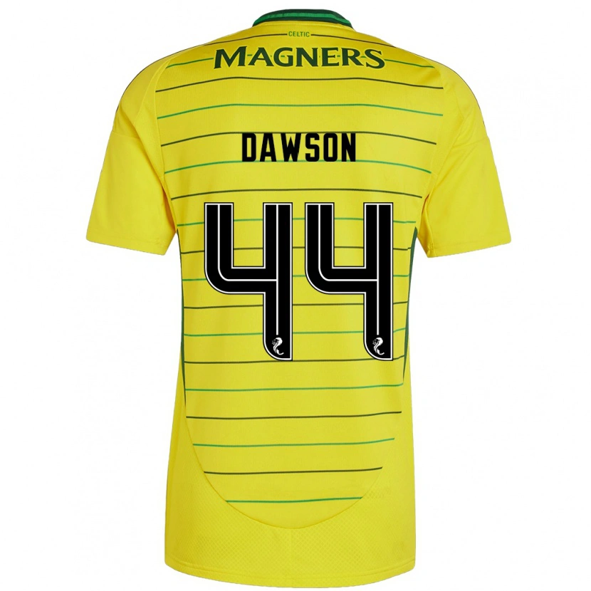 Danxen Enfant Maillot Joey Dawson #44 Jaune Tenues Extérieur 2024/25 T-Shirt