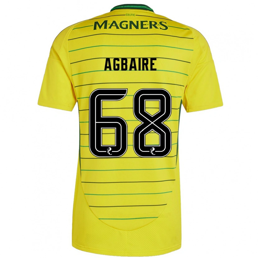 Danxen Enfant Maillot Lenny Agbaire #68 Jaune Tenues Extérieur 2024/25 T-Shirt