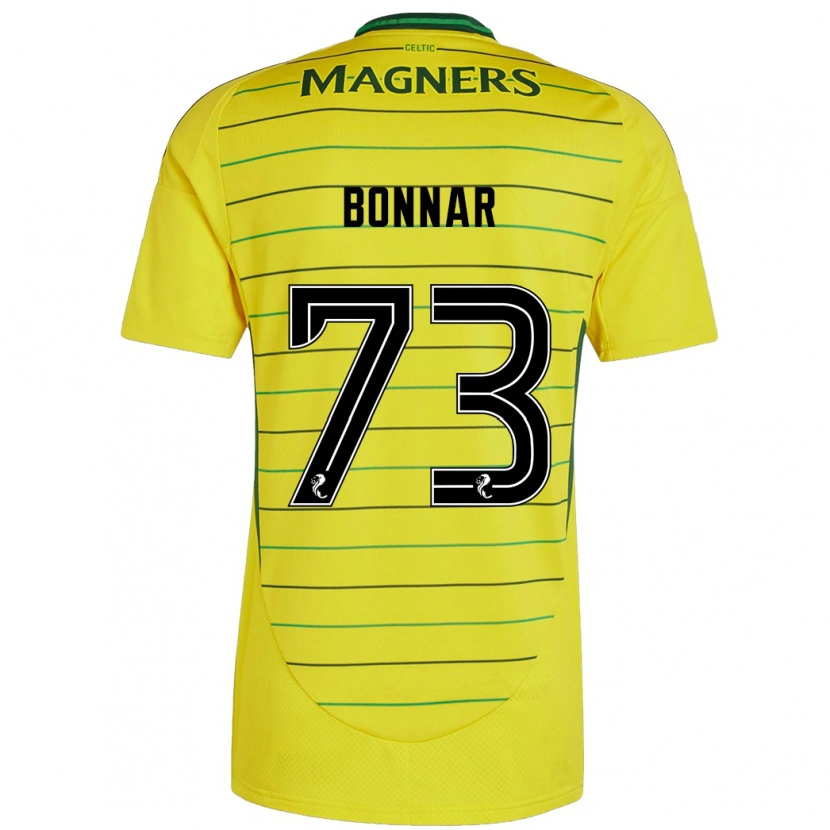 Danxen Enfant Maillot Jude Bonnar #73 Jaune Tenues Extérieur 2024/25 T-Shirt