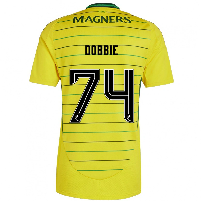 Danxen Enfant Maillot Lewis Dobbie #74 Jaune Tenues Extérieur 2024/25 T-Shirt