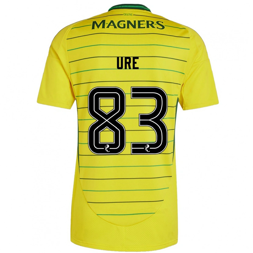 Danxen Enfant Maillot Kyle Ure #83 Jaune Tenues Extérieur 2024/25 T-Shirt