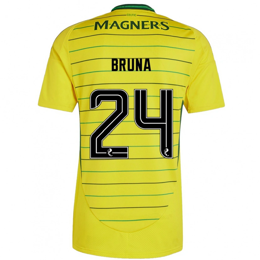 Danxen Enfant Maillot Bruna Lourenço #24 Jaune Tenues Extérieur 2024/25 T-Shirt