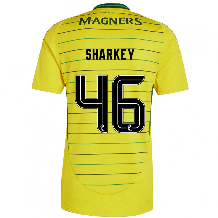 Danxen Enfant Maillot Amy Sharkey #46 Jaune Tenues Extérieur 2024/25 T-Shirt