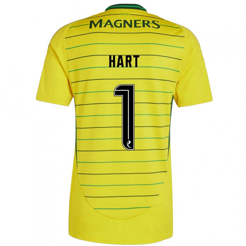 Danxen Enfant Maillot Joe Hart #1 Jaune Tenues Extérieur 2024/25 T-Shirt