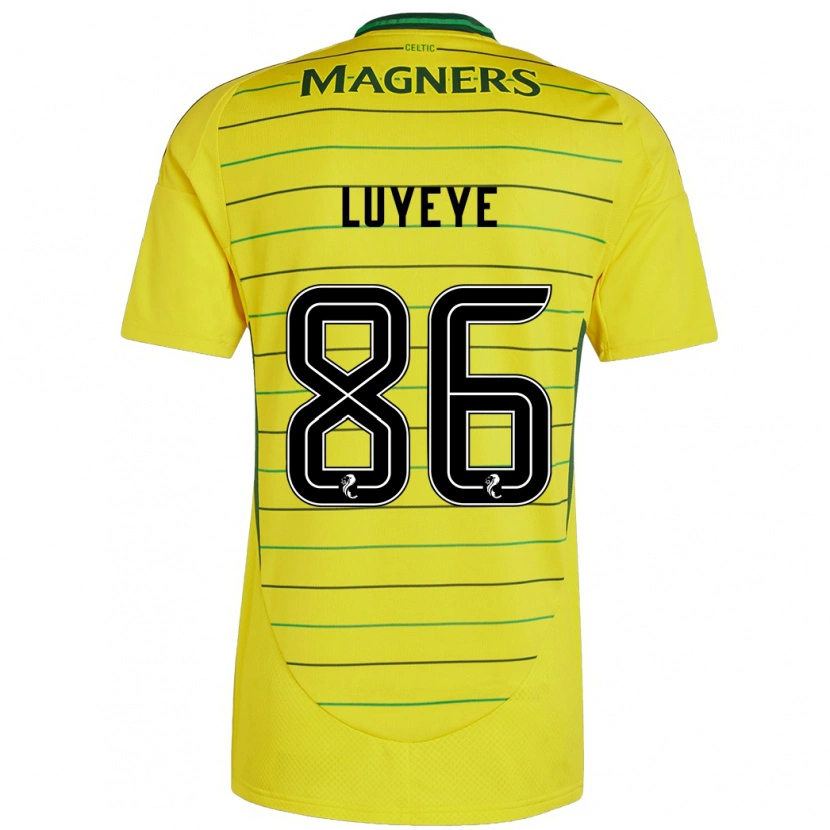 Danxen Enfant Maillot Benny-Jackson Luyeye #86 Jaune Tenues Extérieur 2024/25 T-Shirt