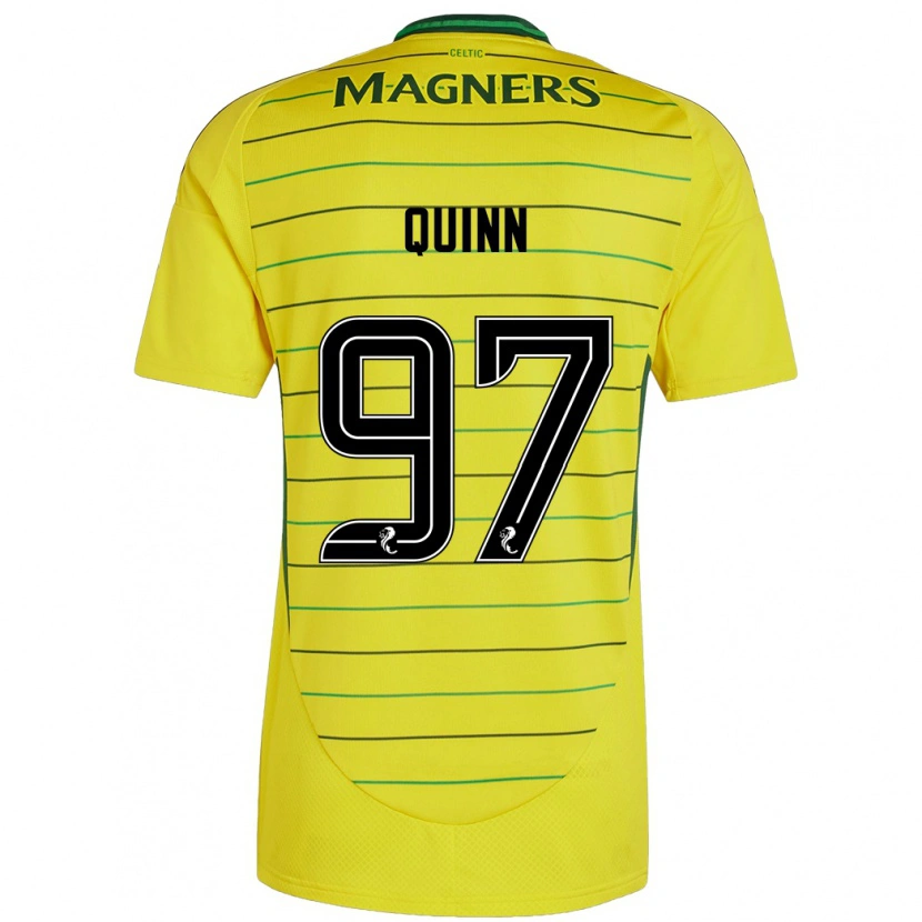 Danxen Enfant Maillot Ben Quinn #97 Jaune Tenues Extérieur 2024/25 T-Shirt