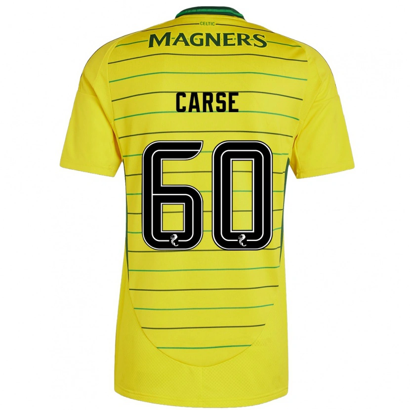 Danxen Enfant Maillot Mackenzie Carse #60 Jaune Tenues Extérieur 2024/25 T-Shirt