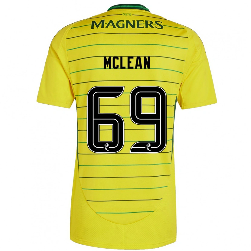 Danxen Enfant Maillot Kai Mclean #69 Jaune Tenues Extérieur 2024/25 T-Shirt