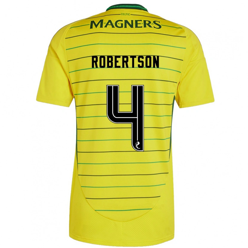 Danxen Enfant Maillot Lisa Robertson #4 Jaune Tenues Extérieur 2024/25 T-Shirt