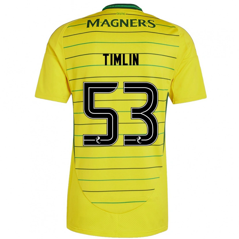 Danxen Enfant Maillot Sophie Timlin #53 Jaune Tenues Extérieur 2024/25 T-Shirt