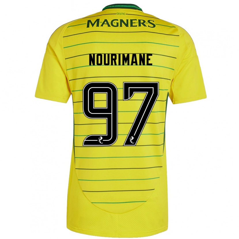 Danxen Enfant Maillot Addi Nourimane #97 Jaune Tenues Extérieur 2024/25 T-Shirt