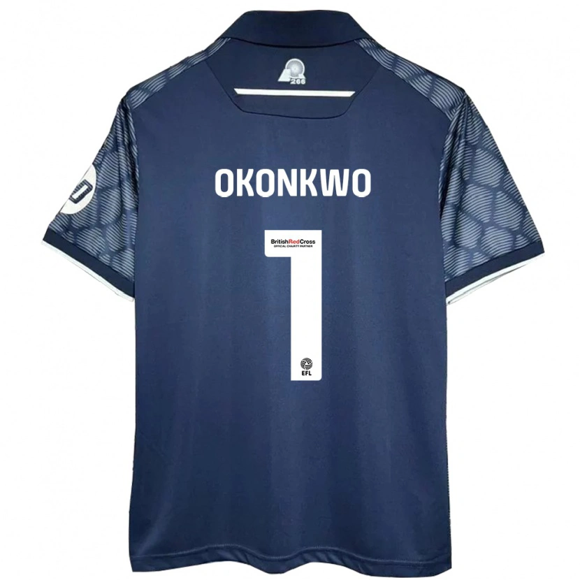 Danxen Enfant Maillot Arthur Okonkwo #1 Noir Tenues Extérieur 2024/25 T-Shirt