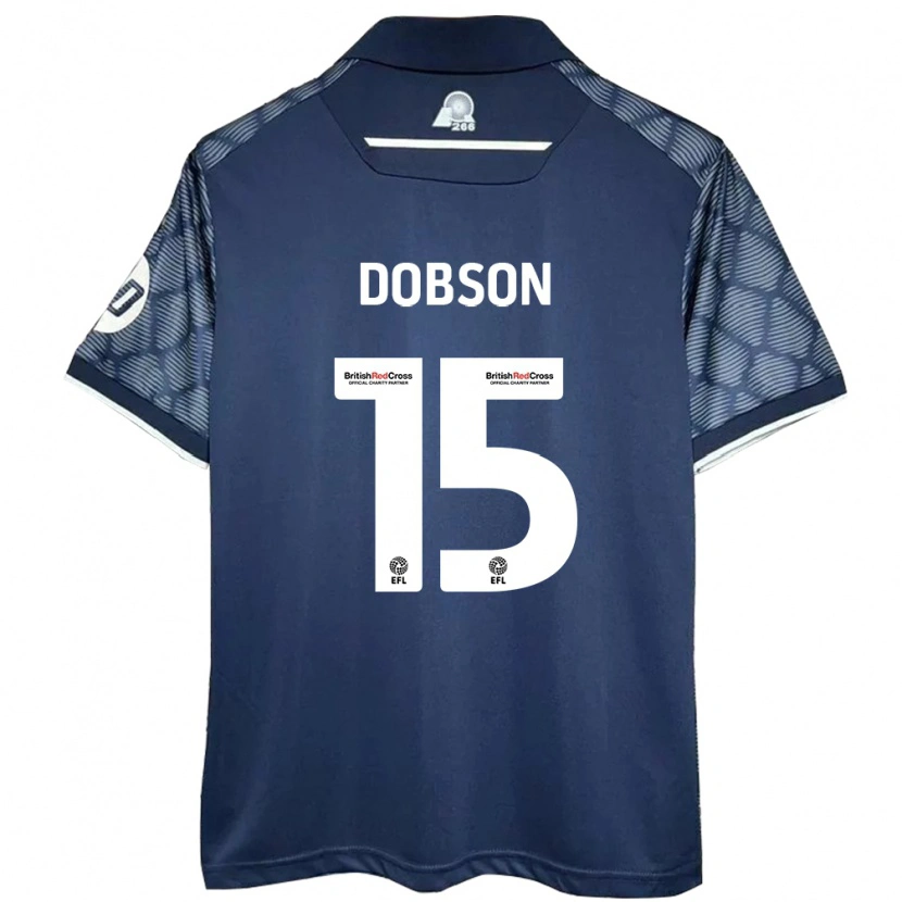 Danxen Enfant Maillot George Dobson #15 Noir Tenues Extérieur 2024/25 T-Shirt