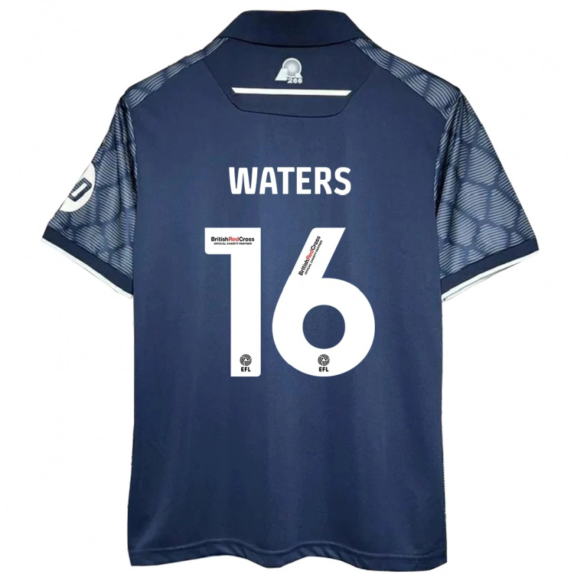 Danxen Enfant Maillot Billy Waters #16 Noir Tenues Extérieur 2024/25 T-Shirt