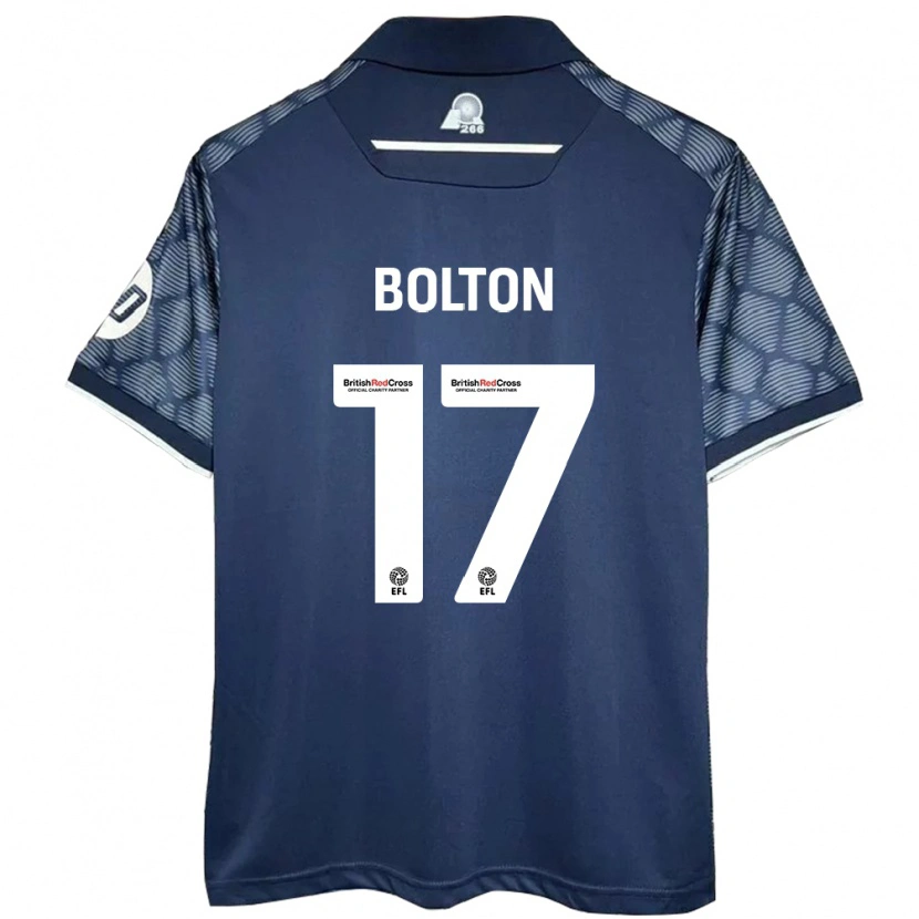 Danxen Enfant Maillot Luke Bolton #17 Noir Tenues Extérieur 2024/25 T-Shirt