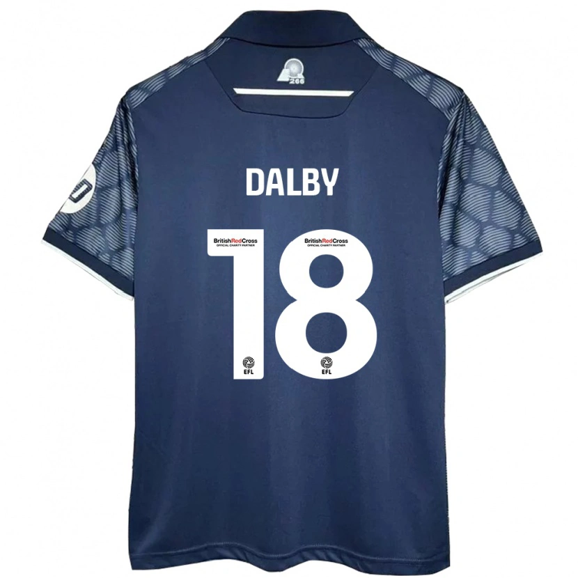 Danxen Enfant Maillot Sam Dalby #18 Noir Tenues Extérieur 2024/25 T-Shirt