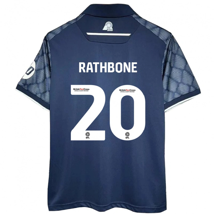 Danxen Enfant Maillot Ollie Rathbone #20 Noir Tenues Extérieur 2024/25 T-Shirt