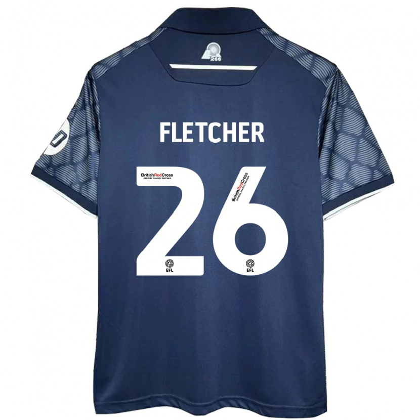 Danxen Enfant Maillot Steven Fletcher #26 Noir Tenues Extérieur 2024/25 T-Shirt