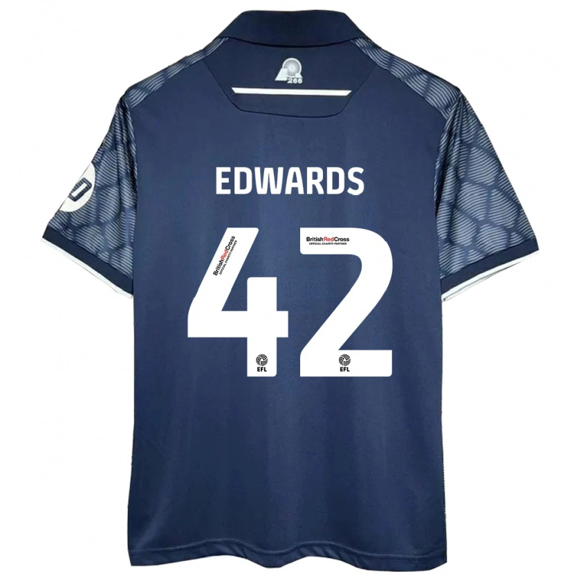 Danxen Enfant Maillot Callum Edwards #42 Noir Tenues Extérieur 2024/25 T-Shirt