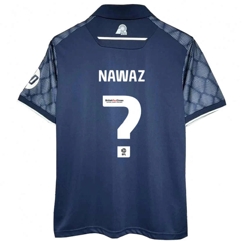 Danxen Enfant Maillot Umar Nawaz #0 Noir Tenues Extérieur 2024/25 T-Shirt