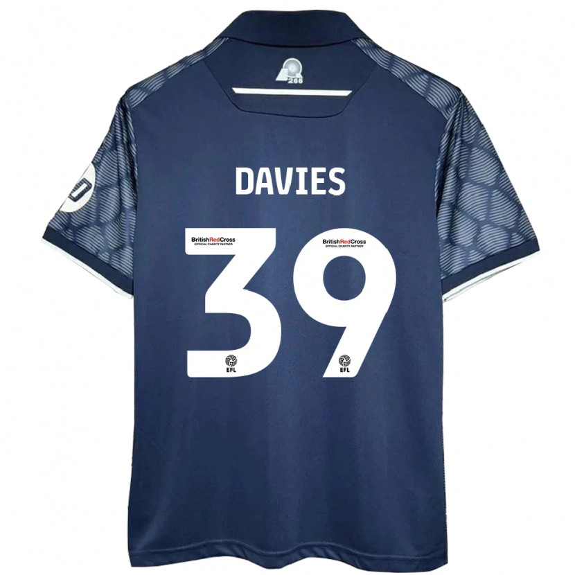 Danxen Enfant Maillot Daniel Davies #39 Noir Tenues Extérieur 2024/25 T-Shirt