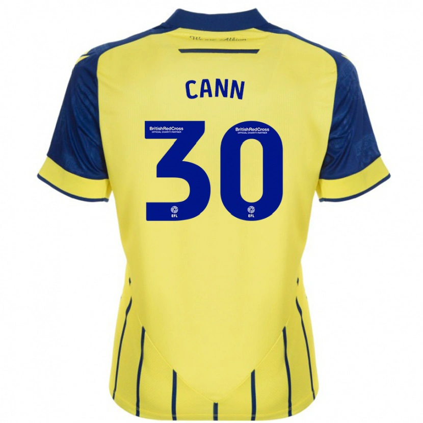 Danxen Enfant Maillot Ted Cann #30 Jaune Bleu Tenues Extérieur 2024/25 T-Shirt