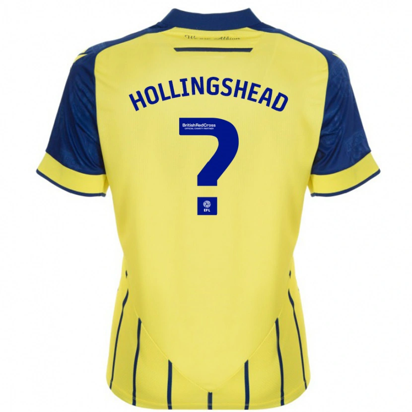 Danxen Enfant Maillot Ronnie Hollingshead #0 Jaune Bleu Tenues Extérieur 2024/25 T-Shirt