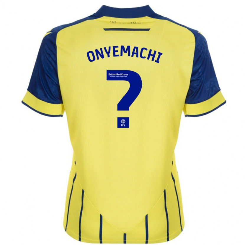 Danxen Enfant Maillot Divine Onyemachi #0 Jaune Bleu Tenues Extérieur 2024/25 T-Shirt